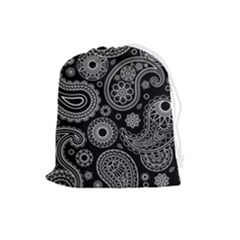 Seamless Paisley Pattern Drawstring Pouch (large) by nate14shop