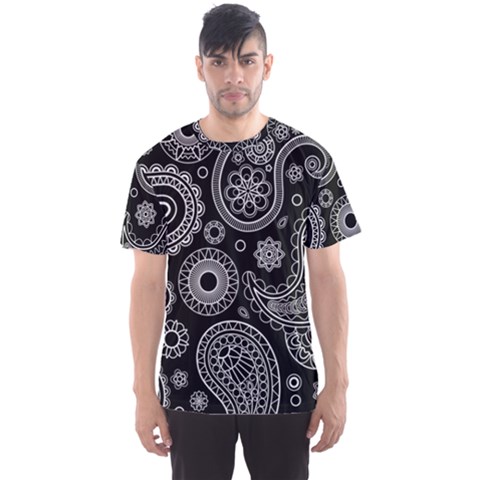 Seamless Paisley Pattern Men s Sport Mesh Tee by nate14shop