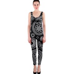 Seamless Paisley Pattern One Piece Catsuit by nate14shop