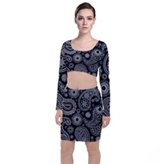 Seamless Paisley Pattern Top And Skirt Sets by nate14shop