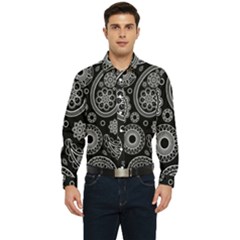 Seamless Paisley Pattern Men s Long Sleeve  Shirt by nate14shop