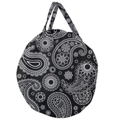 Seamless Paisley Pattern Giant Round Zipper Tote by nate14shop