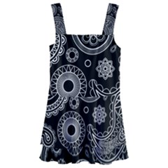 Seamless Paisley Pattern Kids  Layered Skirt Swimsuit by nate14shop