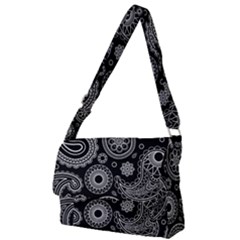 Seamless Paisley Pattern Full Print Messenger Bag (l) by nate14shop