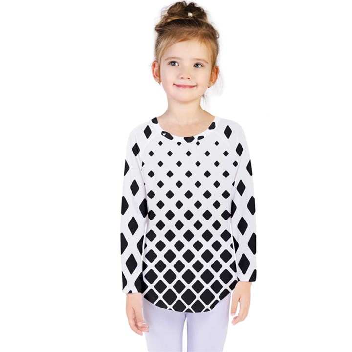 Square-background Kids  Long Sleeve Tee