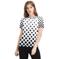 Square-background Women s Short Sleeve Rash Guard by nate14shop