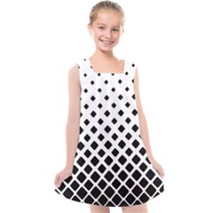 Square-background Kids  Cross Back Dress by nate14shop