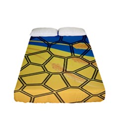 Combo Blue Yellow Fitted Sheet (full/ Double Size) by nate14shop