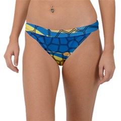 Combo Blue Yellow Band Bikini Bottom by nate14shop