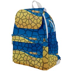 Combo Blue Yellow Top Flap Backpack by nate14shop