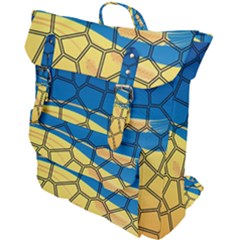 Combo Blue Yellow Buckle Up Backpack by nate14shop