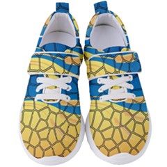 Combo Blue Yellow Women s Velcro Strap Shoes by nate14shop