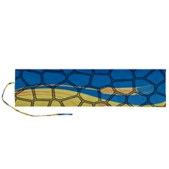 Combo Blue Yellow Roll Up Canvas Pencil Holder (l) by nate14shop