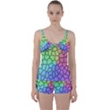 Comb-the Sun Tie Front Two Piece Tankini View1