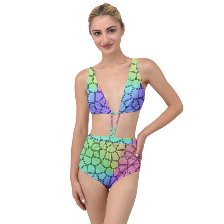 Comb-the Sun Tied Up Two Piece Swimsuit