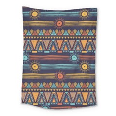 Bohemian-ethnic-seamless-pattern-with-tribal-stripes Medium Tapestry