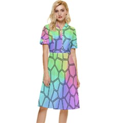 Comb-the Sun Button Top Knee Length Dress