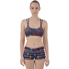 Bohemian-ethnic-seamless-pattern-with-tribal-stripes Perfect Fit Gym Set by Wegoenart