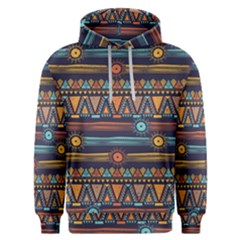 Bohemian-ethnic-seamless-pattern-with-tribal-stripes Men s Overhead Hoodie by Wegoenart