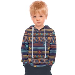 Bohemian-ethnic-seamless-pattern-with-tribal-stripes Kids  Overhead Hoodie by Wegoenart