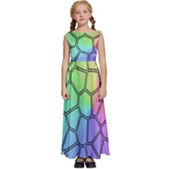 Comb-the Sun Kids  Satin Sleeveless Maxi Dress by nate14shop