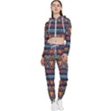 Bohemian-ethnic-seamless-pattern-with-tribal-stripes Cropped Zip Up Lounge Set View1