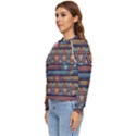 Bohemian-ethnic-seamless-pattern-with-tribal-stripes Women s Long Sleeve Raglan Tee View2