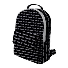 Be Wild Text Motif Pattern Flap Pocket Backpack (large)