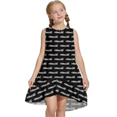 Be Wild Text Motif Pattern Kids  Frill Swing Dress by dflcprintsclothing