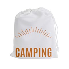 I Love Camping Drawstring Pouch (2xl) by PFashionArt