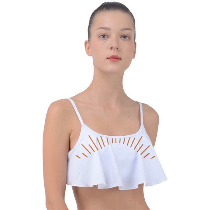 I Love Camping Frill Bikini Top