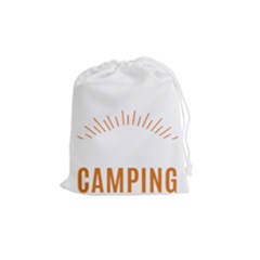 I Love Camping Drawstring Pouch (medium) by PFashionArt