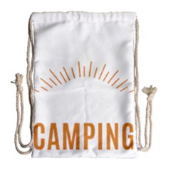 I Love Camping Drawstring Bag (large) by PFashionArt