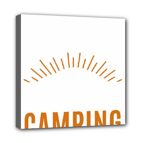 I Love Camping Mini Canvas 8  X 8  (stretched) by PFashionArt