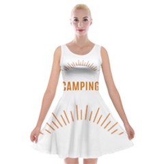 I Love Camping Velvet Skater Dress