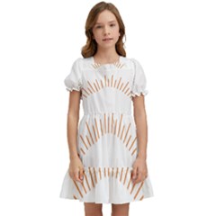 I Love Camping Kids  Puff Sleeved Dress