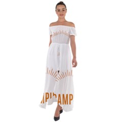 I Love Camping Off Shoulder Open Front Chiffon Dress by PFashionArt