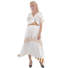 I Love Camping Cross Front Sharkbite Hem Maxi Dress