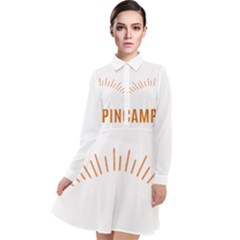 I Love Camping Long Sleeve Chiffon Shirt Dress by PFashionArt