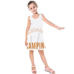 I Love Camping Kids  Sleeveless Dress by PFashionArt