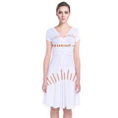 I Love Camping Short Sleeve Front Wrap Dress by PFashionArt