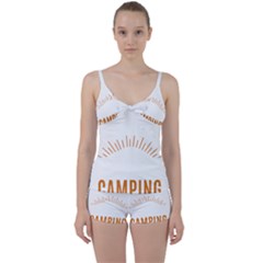 I Love Camping Tie Front Two Piece Tankini