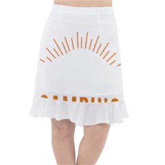 I Love Camping Fishtail Chiffon Skirt