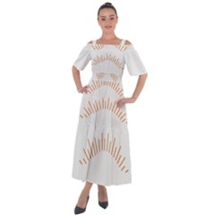 I Love Camping Shoulder Straps Boho Maxi Dress 