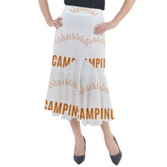 I Love Camping Midi Mermaid Skirt by PFashionArt