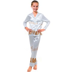 I Love Camping Kid s Satin Long Sleeve Pajamas Set