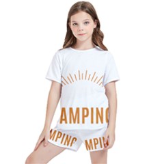 I Love Camping Kids  Tee And Sports Shorts Set