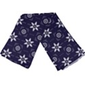 White Blue Floral Pattern Lightweight Scarf  View3