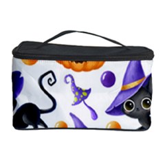 Halloween Cat Pattern Cosmetic Storage by designsbymallika