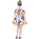 Halloween Cat Pattern Kids  Smock Dress View2